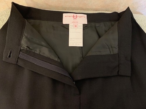 Emanuel Ungaro Paris Collection Wool Maxi Pencil Skirt - Black, Size 38 - Picture 7 of 11