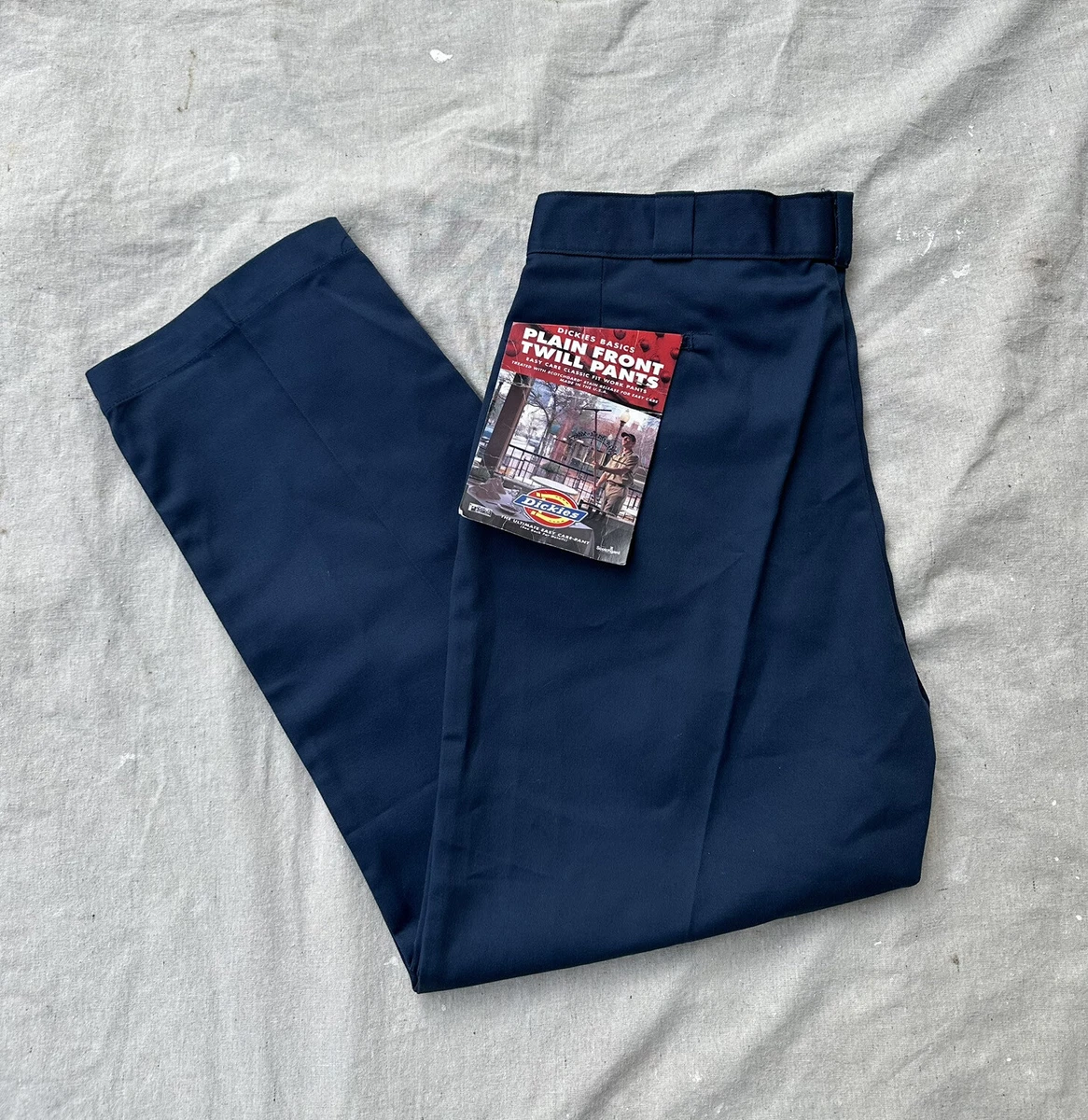 Vintage Dickies Plain Front Twill Work Pants Made In USA 90s 1998 NWT NOS  40x30