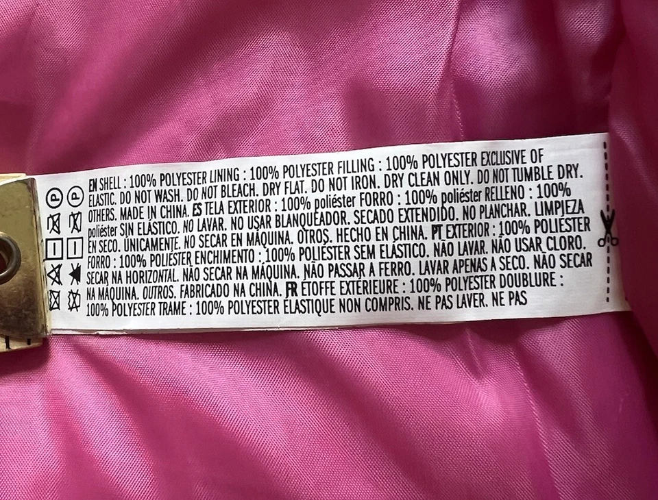 Chaqueta acolchada Forever 21 para mujer de invierno con cremallera completa de moda talla pequeña rosa Foto 4 de 4