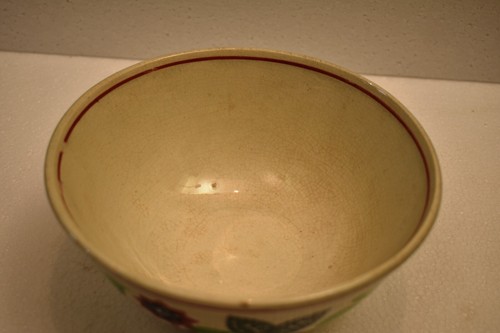 Antico Ceramiche Ciotola Con Tamponato Decorazione Di Holly Foglie E Fiori " IB4 - Photo 3/6