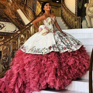 white sweet 16 ball gowns