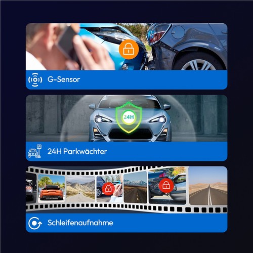 4K HD 10.26'' Dashcam Autoradio Apple Carplay Android Auto NAVI FM Bluetooth AUX - Bild 12 von 19