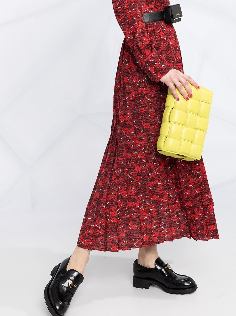 スカート Valentino Skirts Red NWT $2,490 VALENTINO Le Rouge Print Pleated Silk Crepe De