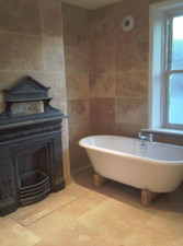 Sample ( off-cut ) approx 10 x 10 cm Classic Travertine Honed & Filled