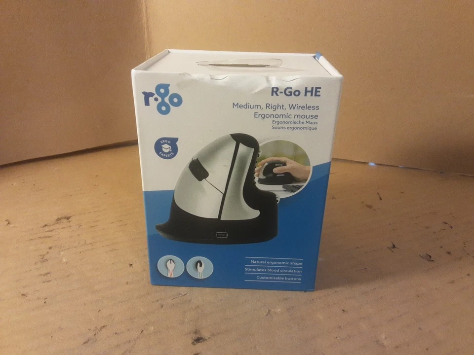 R-Go HE Mouse Ergonomic mouse, Right Handed, Ambidextrous, wired Boxed - Image 2 of 4