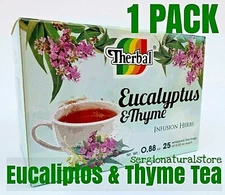 Therbal 25 Tea bags Te Eucalipto y Tomillo Eucalyptus & Thyme Tea Free Shipping