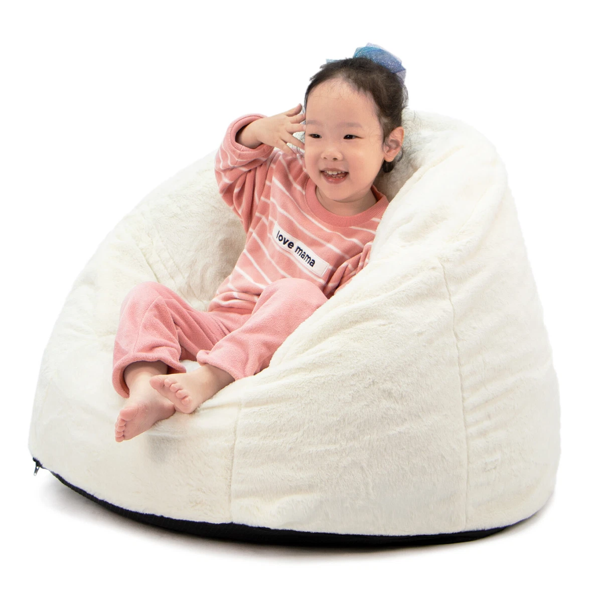 N&V Kids Bean Bag Chair, Girls & Boys Bean Bag Sofa Foam Filling, Washable  Cover