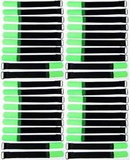 40 opasek kablowych na rzep z oczkiem 160 x 16 mm neonowozielone opaski kablowe taśma na rzep rzep rzep kablowy rzep