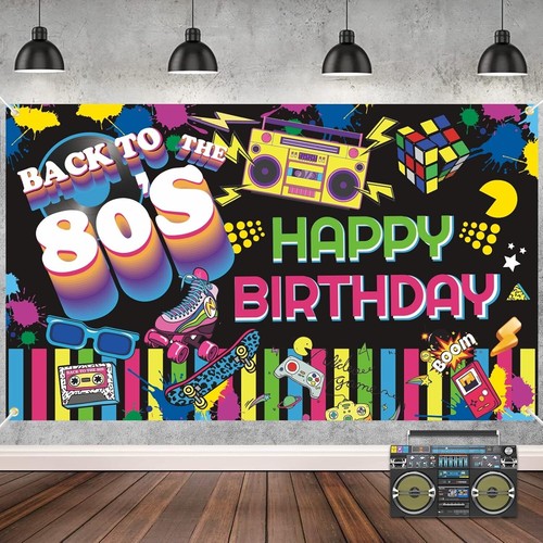 80er Party Banner, 80er Jahre Party Dekorationen, 80er Jahre Dekoration, Extr... - Bild 2 von 9