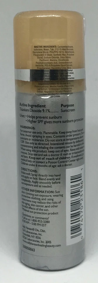 Lote de 2 Maquillaje con Aerógrafo Anti Envejecimiento Sally Hansen - Bronceado Desnudo 1.0 OZ Coleccionable Foto 2 de 2
