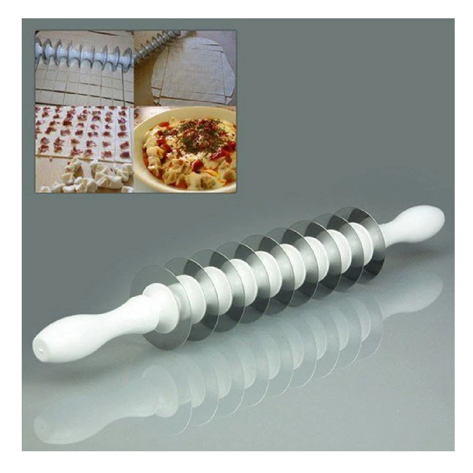 Teigschneider Nudeln Teigrolle Teigwalze 9 Messer Schneider  - Bild 2 von 4