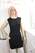 Women's Nastygal 12 Black polyester Sleeveless high Round Neck Minidress