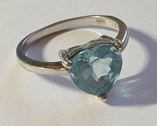 Vintage ring sterling silver 925 Size 7 Weight 2.77 g. Sky blue stone.