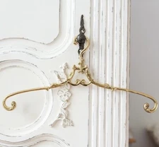 Vintage Handmade Wedding Dress Hanger Antique Luxury Bridal Clothes Brass Hanger