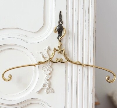 Vintage Handmade Wedding Dress Hanger Antique Luxury Bridal Clothes Brass  Hanger