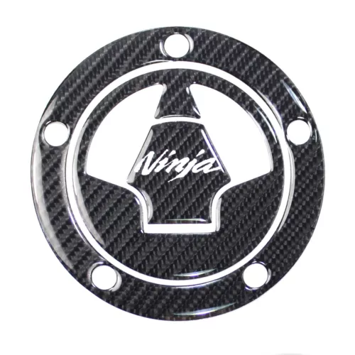 Real Carbon Fiber Gas Tank Pad+Fuel Cap Cover Guard 07+Ninja ZX-6R/10R/14R/650 - Picture 6 of 11