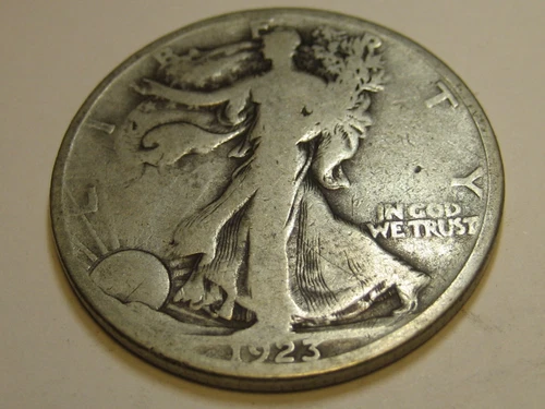 1923-S Walking Liberty Half Dollar VG FULL DATE & RIMS      ^^^^^^