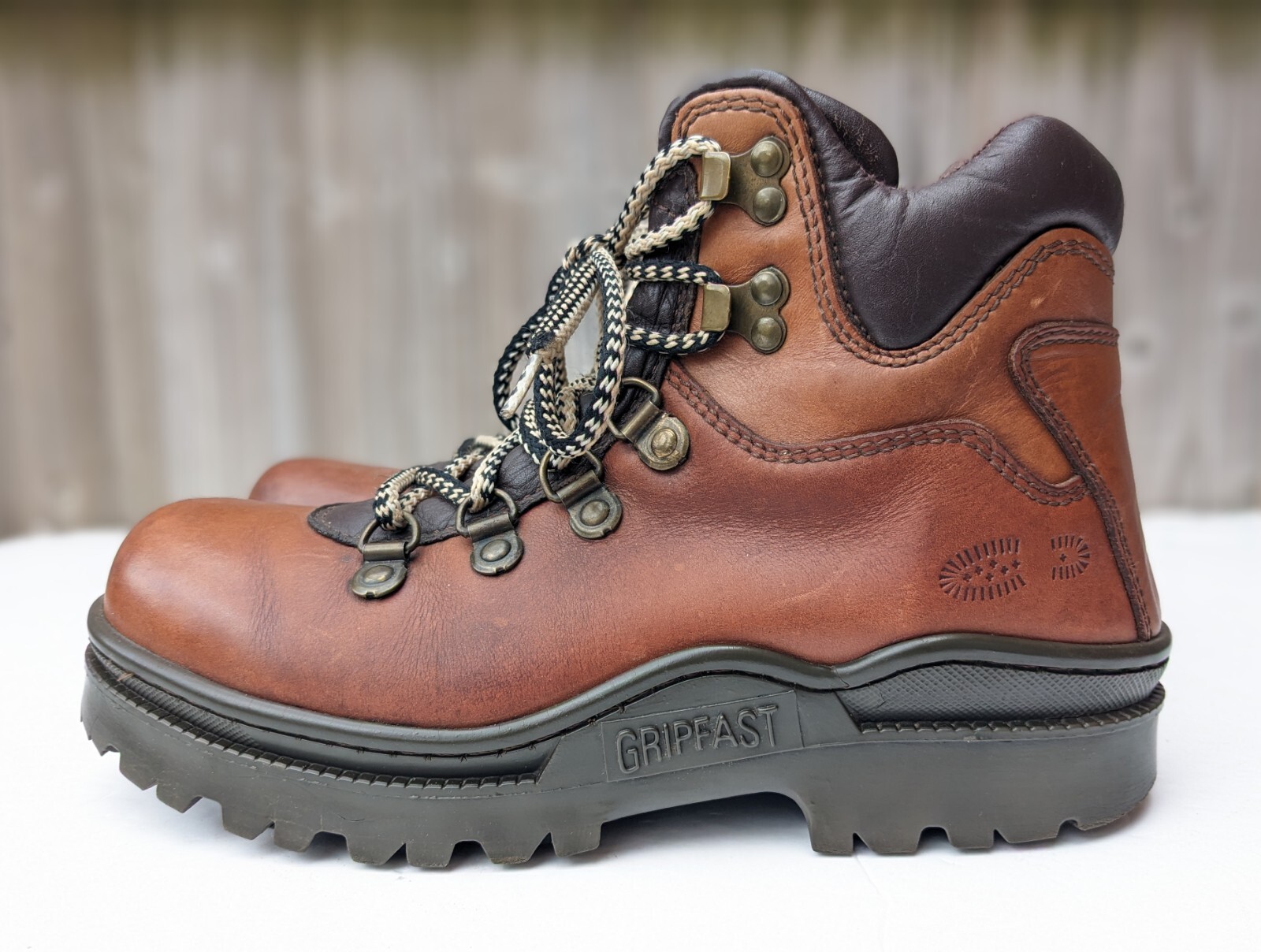 Original Gripfast Alpine Brown Leather Walking Hiking Boots Steel Toe