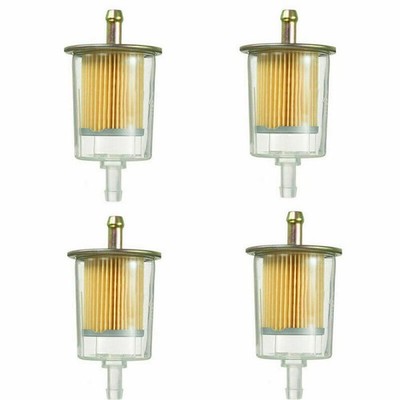 4X 10mm 3/8'' Kraftstofffilter Universal Motorrad Inline Benzin Diesel Filter DE