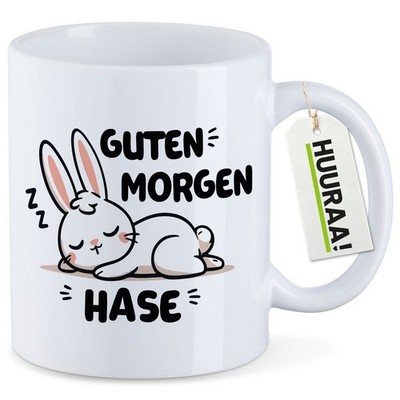 Kaffeetasse Guten Morgen Hase Geschenkidee Guten Morgen Geschenk Präsent Mitbrin