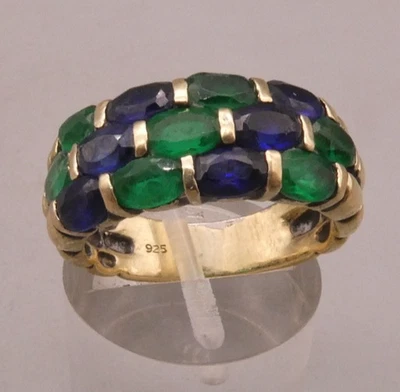 Ring Sterlingsilber 925 vergoldet modernes aufregendes Design mit Zirkonia - Bild 1 von 4