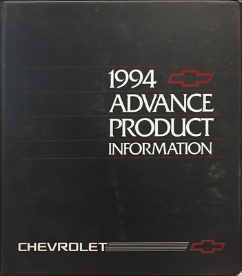 1994 Chevrolet Car Advance Product Information Technical Press Kit with Specs