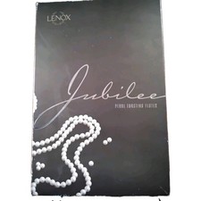 New Lenox Jubilee Pearl Toasting Flutes - Wedding Champagne Glasses - In...