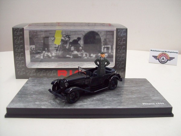 "Alfa Romeo 1750 Torpedo \"Mussolini Milano 1944\", Schwarz, Rio 1:43, Ovp"-image