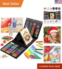 Vigorfun 240-Piece Art Set with Double-Sided Easel - Perfect for Kids Aged 4-12