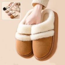 Fashion Warm Cotton Slippers For Women Leisure Thick Bottom Non-slip...