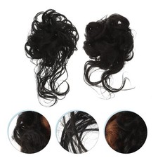 2 Pcs Updo Hair Bun Extensions High Temperature Silk Curly Hairpiece for Women
