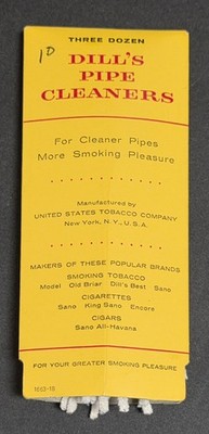 Vintage: Three Dozen Dill's Pipe Cleaners - Open Package Complete, NOS