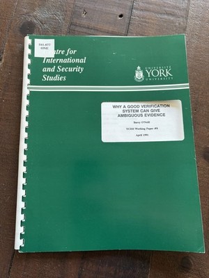 Why A Good Verification System Can Give Ambiguous Evidence PB Barry O'Neill