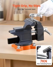 Bench Vise, 4.5 Inch, Portable Workbench Vice with 270  Swivel Base, Quick