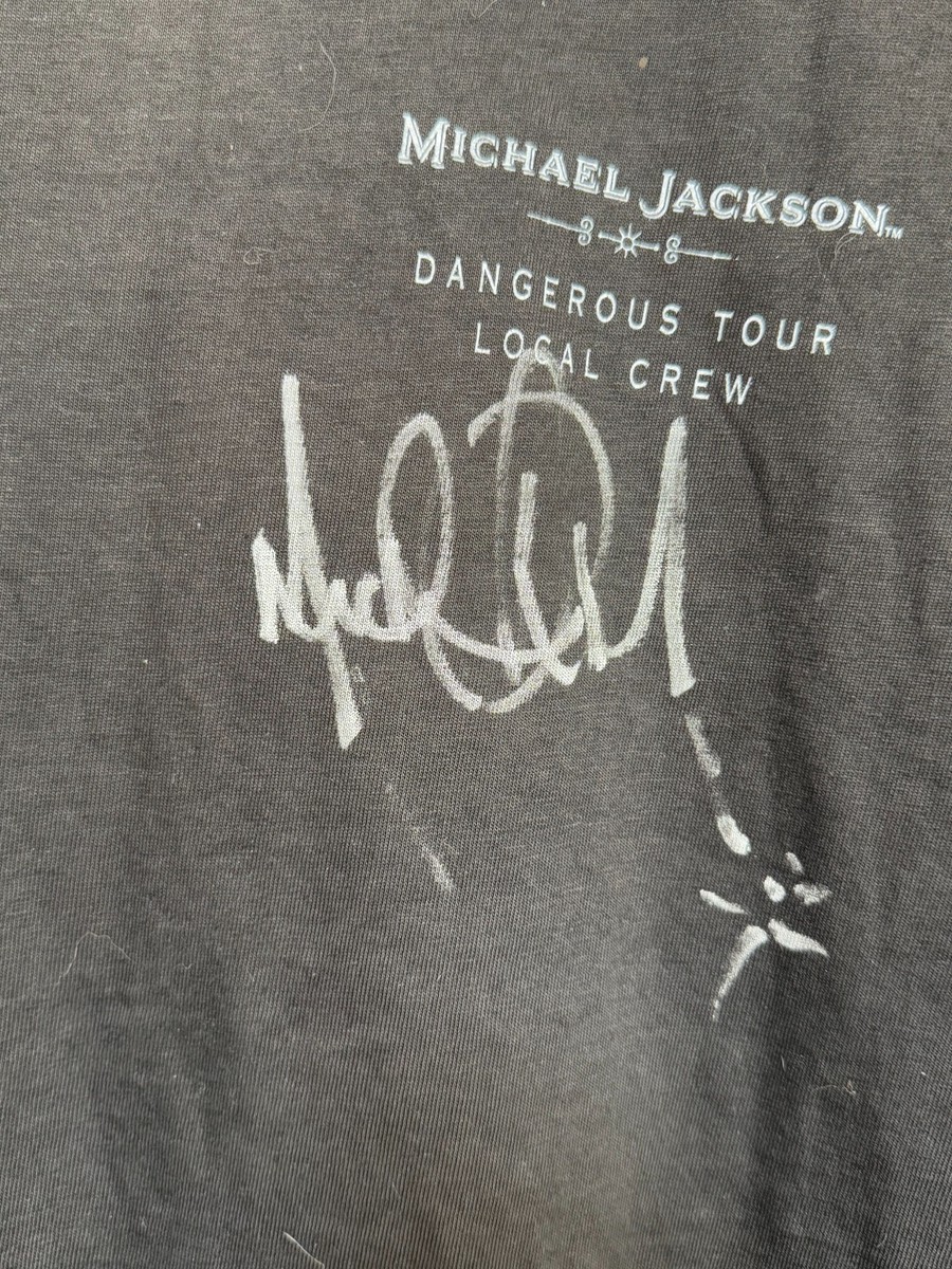 Michael Jackson - Signed Dangerous Tour Concert Shirt | eBay