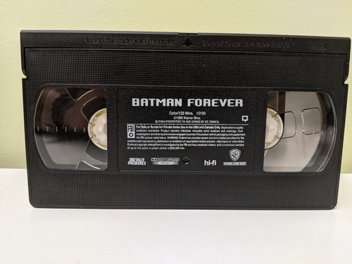 Batman Forever (VHS, 1995) Val Kilmer, Tommy Lee Jones, Jim Carrey Nicole Kidman - Picture 8 of 8