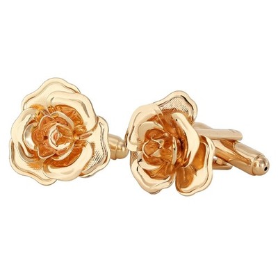 Elegant Copper French Cufflinks Rose Deck Comfort Wear Excellent as Gift