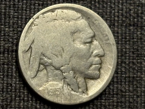 1915 Buffalo Nickel - Very Good Condition Nice Details - Carefully Restored Date