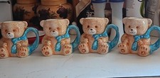 Counry Bear Large Tea Cups Set Of Four