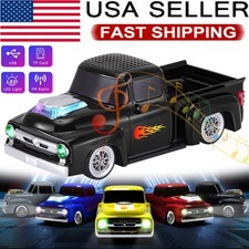Bluetooth 1956 Pickup Truck Replica Speaker, Dual 2-inch Speakers w/ LED Light