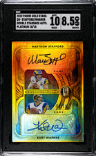 MATTHEW STAFFORD & KURT WARNER DUAL AUTO - 2022 PANINI GOLD STANDARD LA Rams