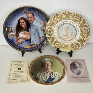 3x British Monarchy / Royalty Collector Plates 22.5cm 30.5cm Diameter (J4) W#688