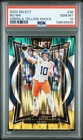 2024 PANINI SELECT GREEN & YELLOW SHOCK #30 BO NIX ROOKIE RC PSA 10