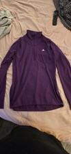 Adidas Climalite 1/4 Zip Women  s Size Medium Purple Long Sleeve Pullover