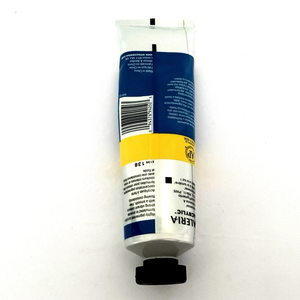 Pintura acrílica Winsor & Newton Galeria 200 ml 6,75 oz tubo tono azul cerúleo artista Foto 3 de 4