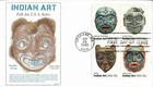 1980 FDC, #1837a, 15c Pacific Northwest Indian Masks, GAMM, block of 4