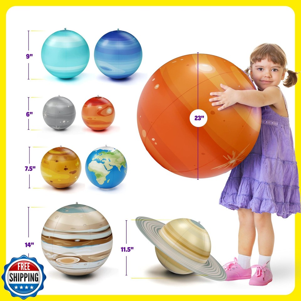 DanandDarci Inflatable Solar System Planets for Kids - Science Toys ...
