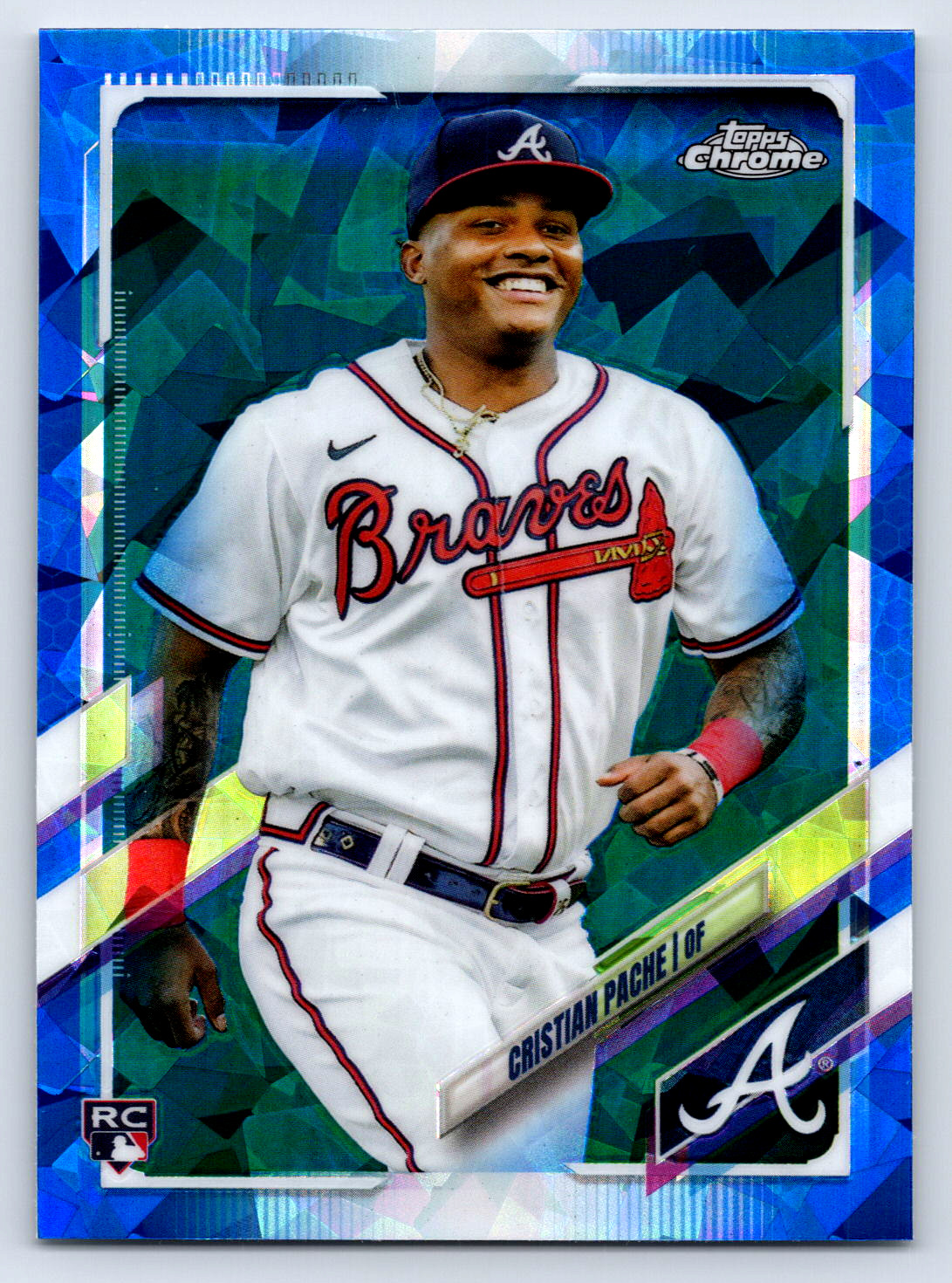 2021 Topps Chrome Sapphire CRISTIAN PACHE #187 RC Atlanta Braves ROOKIE Card