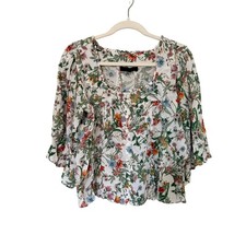 Soft Boho Floral Feminine Fairy Feminine Garden Party Cottagecore Top S