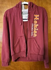 Vintage Virginia Tech Hokies Jacket Mens XL Maroon Colosseum Athletics FLAW READ